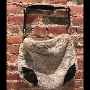 Glenda Gies Faux Fur Shoulder Bag