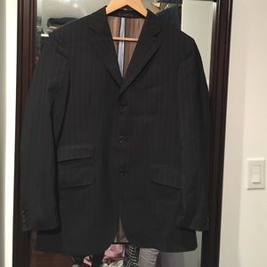 Men's Etro Milano black pinstripe suit