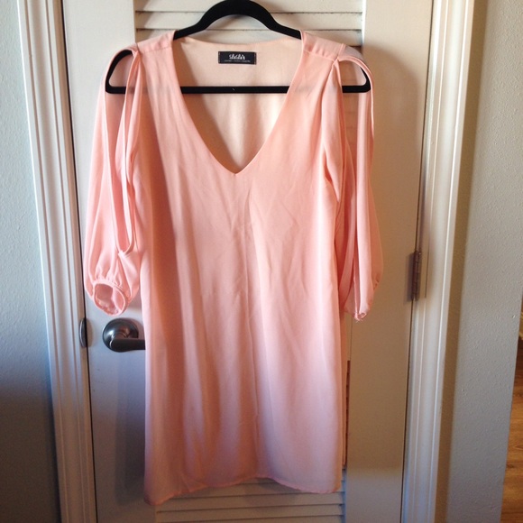 Pink shift dress