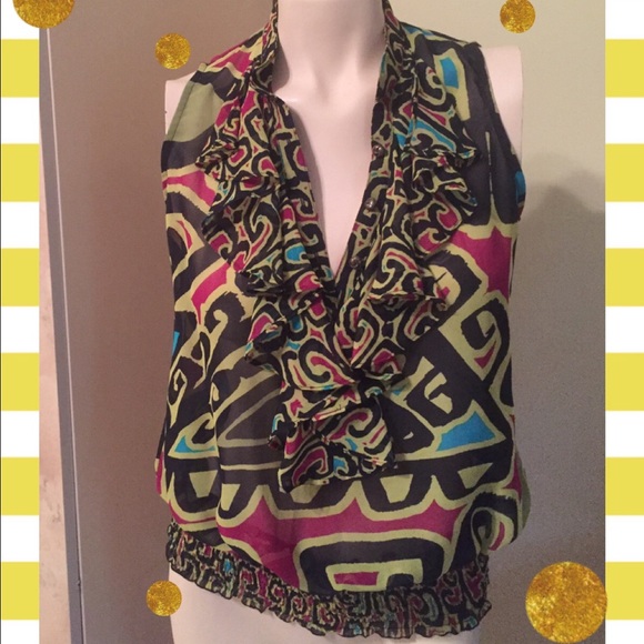 Bisou Bisou Tops - 🌹BISOU BISOU SLEEVELESS BLOUSE SIZE S🌹MAKE OFFER