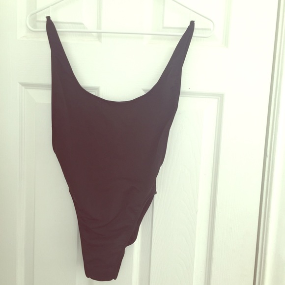 American apparel tricot high leg swimsuit
