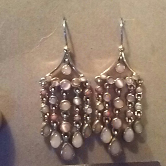 Earrings gold n pink