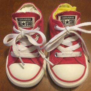 Converse All-Star hot pink toddler ankle sneakers