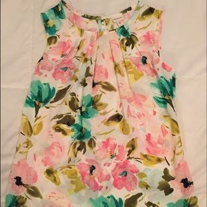 Merona small floral sleeveless blouse