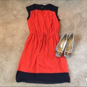 Orange and Navy Dress
