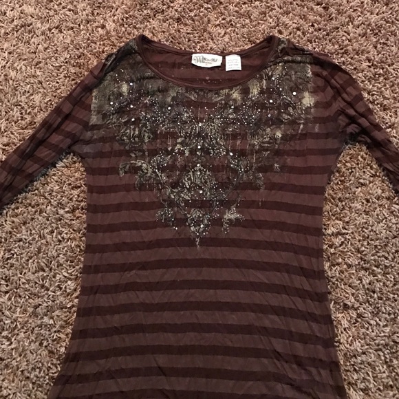 Women's Miss Me bling top & cover up (2) total