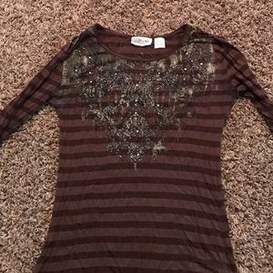 Women's Miss Me bling top & cover up (2) total