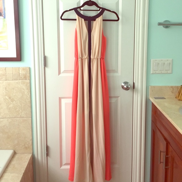 Colorblock maxi dress