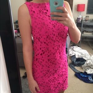 Pink shift dress