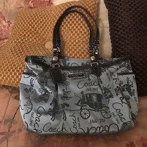 Great Coach Blue Carriage handbag