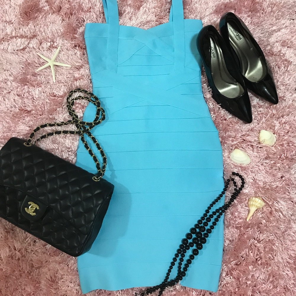 House of CB Miami Bodycon Bandage Dress Bebe - Picture 3 of 6