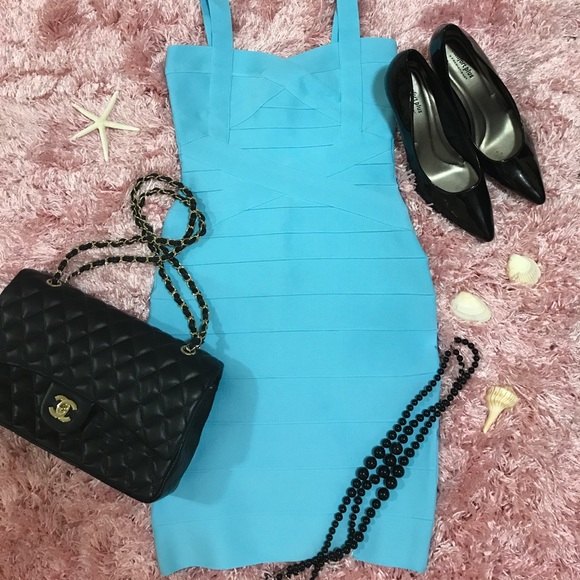 House of CB Miami Bodycon Bandage Dress Bebe - Picture 3 of 6