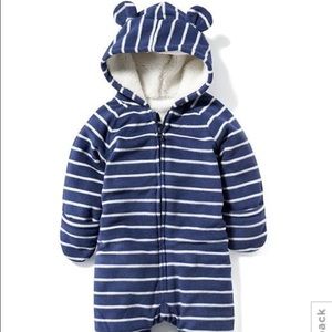 Fleece baby one piece jacket