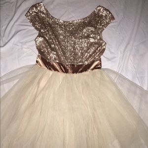 Rose Gold Sequin Formal Dress