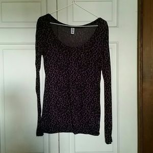 Victoria's Secret purple leopard print tee