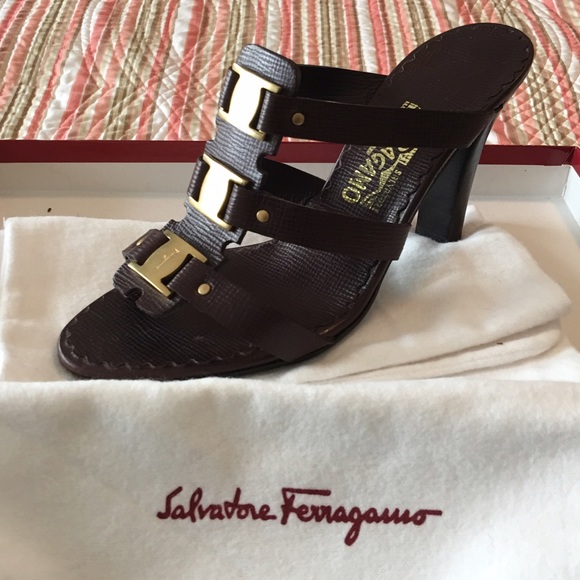 Brown sexy but comfortable high heeled sandal