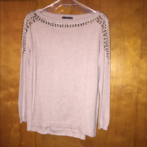 Zara embellished sweater
