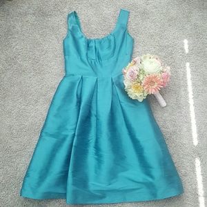 Turquoise A-line dress