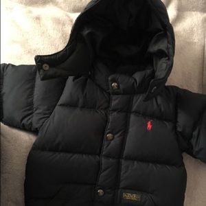 Navy Blue Boys Polo Coat