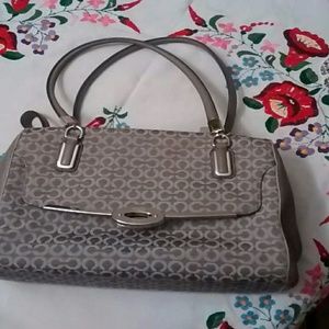Gray coach purse