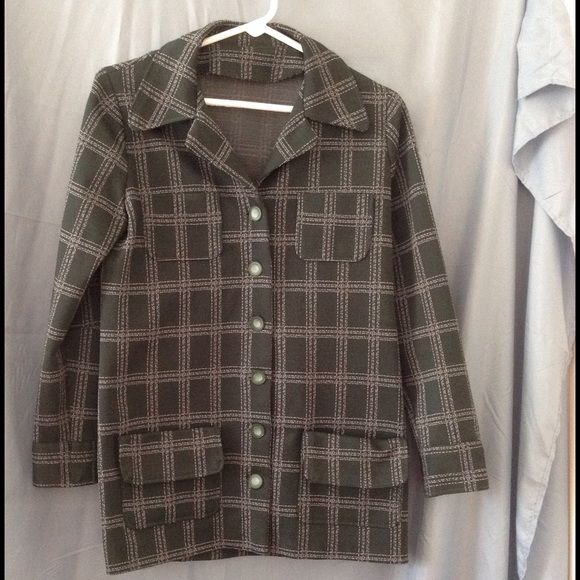 Vintage Other - Adorable vintage 60s green plaid pantsuit