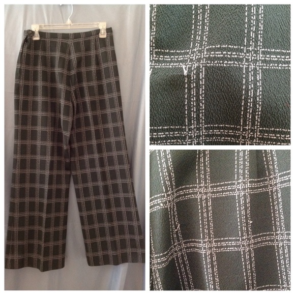 Adorable vintage 60s green plaid pantsuit - Picture 4 of 4