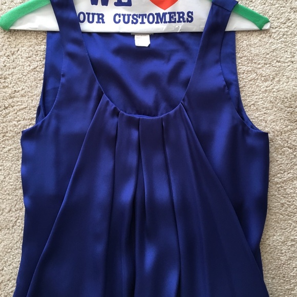 Blue satin dress - Picture 3 of 3