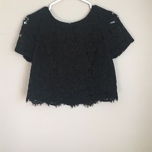 Banana republic lace crop top