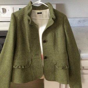 J.Crew factory Green tweed blazer