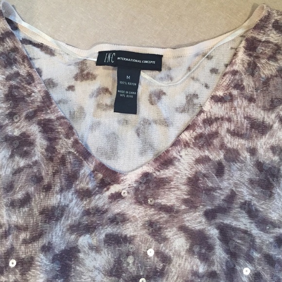 Inc Sequence Leopard Print Sweater - image 2