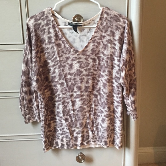 Inc Sequence Leopard Print Sweater - image 3