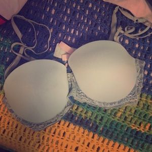 Blue pink padded bra
