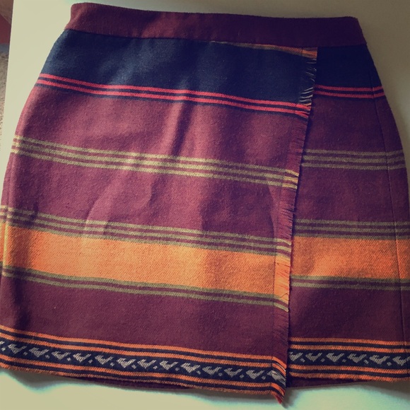 Loft Southwest Mini Skirt with Fringe Detail