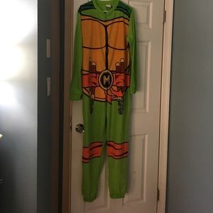 Adult male Michelangelo ninja turtles onesie