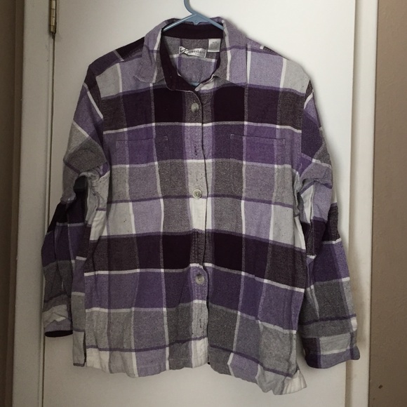 Purple plaid flannel