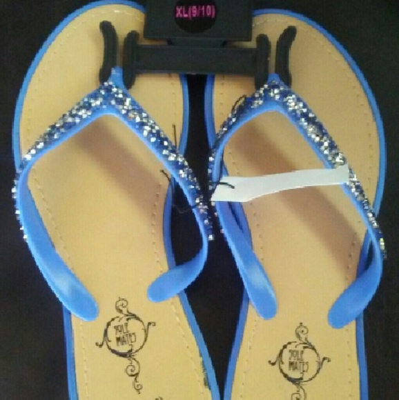 Beaded flip flops