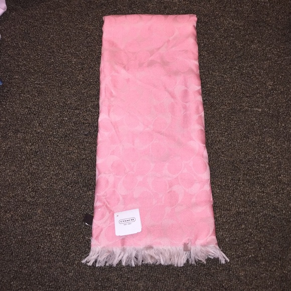 Pink coach scarf