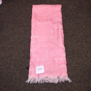 Pink coach scarf