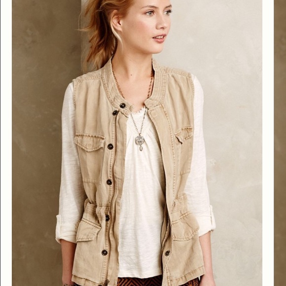 Anthropologie Calloway Belted Vest by Sanctuary