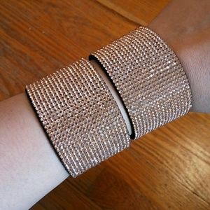 EXPRESS Pave Metallic Cuffs