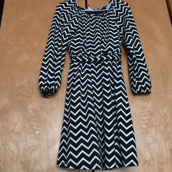 Chevron (black and white) Dress