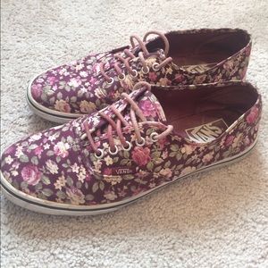 Size 8.5 vans, flowers print