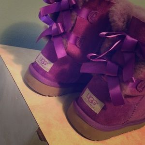 Purple ugg boots , size 5 worn maybe 3 times