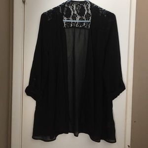 Black sheer cardigan