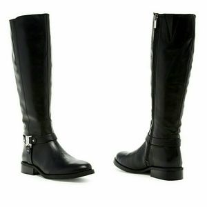New in box Vince Camuto black leather riding boots