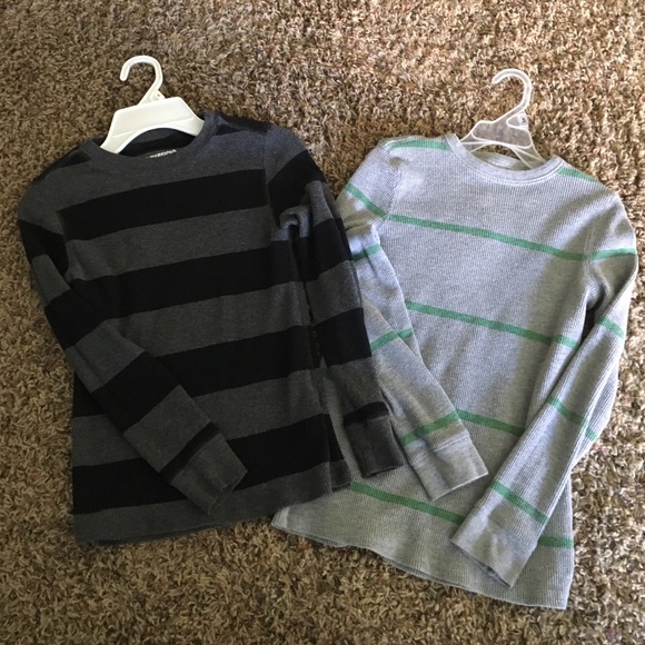 2 boys long sleeve thermal shirts size 8