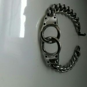 Sterling Silver chain bracelet. " Hand Cuffs"