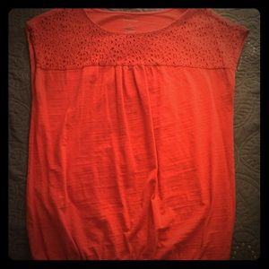 Orange/Red sleeveless top