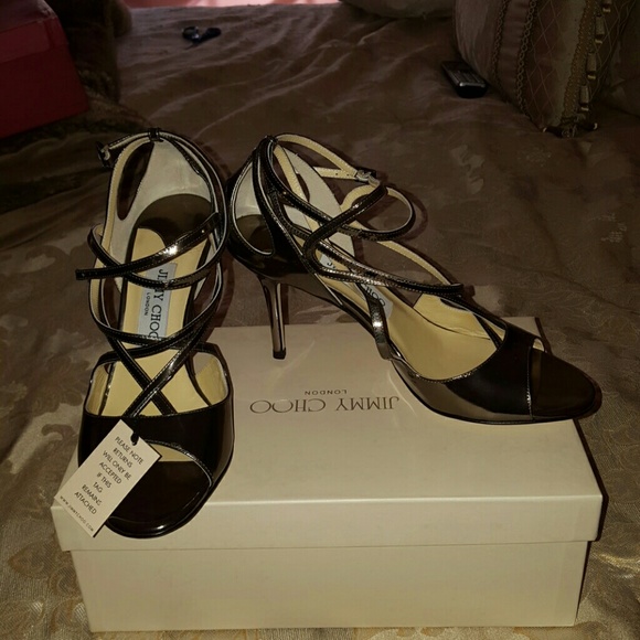 Jimmy choo never worn strappy silver sandles