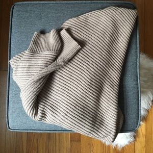 Mocha cocoon cardigan with dolman sleeves.